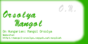 orsolya mangol business card